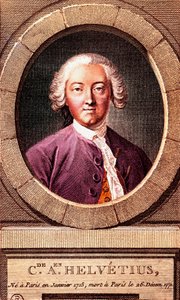 Porträt des französischen Philosophen Claude Adrien Helvetius (1715-1771), Gravur. 1772. von French School