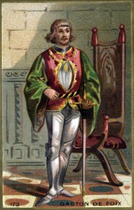 Porträt von Gaston de Foix (1489-1512). Chromolithographie des späten 19. Jahrhunderts.