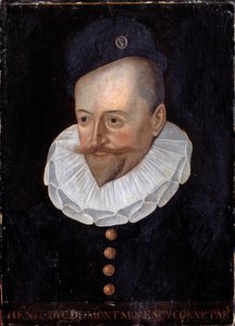Porträt von Henri I Herzog von Montmorency, Konnetabel von Frankreich (1534-1614) Gemälde der französischen Schule des 16. Jahrhunderts. Dim. 0,31 x 0,22 m. Versailles, Schlösser von Versailles und Trianon von French School