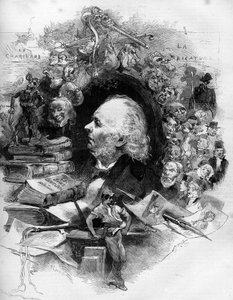 Porträt von Honoré Daumier (1808-1879), französischer Karikaturist, Maler und Zeichner. Gravur in „Le Monde Illustré“ Nr. 1143 vom 22. Februar von French School