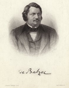 Porträt von Honoré de Balzac von French School