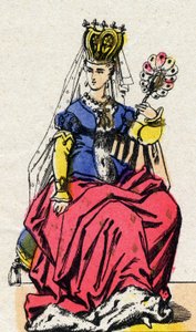 Porträt von Isabeau de Bavière, Ehefrau von Karl VI. von Frankreich von French School