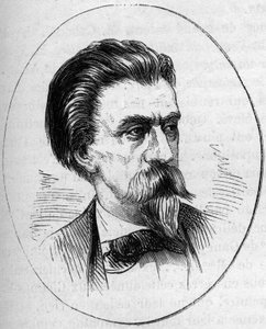 Porträt von Jean Baptiste (Jean-Baptiste) Carpeaux (1827-1875), französischer Bildhauer. Gravur in „Le Monde Illustré“ Nr. 890 vom 2. Mai 1874
