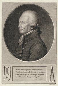 Porträt von Jean Georges Noverre (1727-1810) graviert von B. Roger von French School