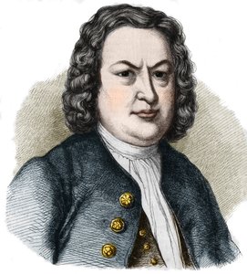 Porträt von Johann Sebastian Bach (1685-1750), deutscher Komponist. Gravur von 1858.
