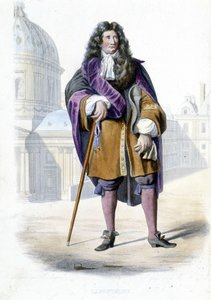 Porträt von Jean de La Fontaine, französischer Schriftsteller (1621-1695) - in Hrsg. Mennechet, „Le Plutarque français“