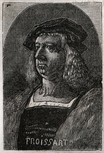 Porträt von John Froissart (Jean Froissart) (1337-1404), französischer Chronist des mittelalterlichen Frankreichs - Gravur in „Histoire de France“ von Victor Duruy (1811-1894) - 1882