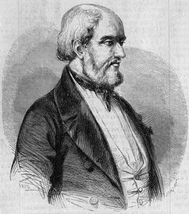 Porträt von Louis Garneray (1783-1857), französischer Seemann, Maler und Marinehistoriker. Gravur in „Le Monde Illustré“ Nr. 26 vom 10. Oktober von French School