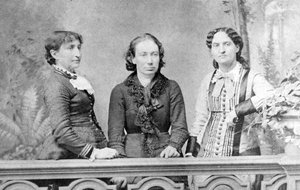 Porträt von Louise Michel zwischen Marie Ferre und Paule Minck - 1871 - von French School