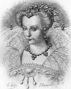 Porträt von Louise de Lorraine (1553-1601), Ehefrau von Heinrich III. In „Histoire Populaire de la France“, ca. 1885. Gravur