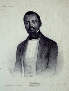 Porträt von Louisy Mathieu (1817-1874), ehemaliger Sklave und Abgeordneter von Guadeloupe. Gravur des 19. Jahrhunderts