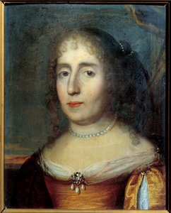 Porträt von Madame de Scudéry (oder Madeleine de Scuderi (1607 - 1701), französische Schriftstellerin). Anonymes Gemälde der französischen Schule