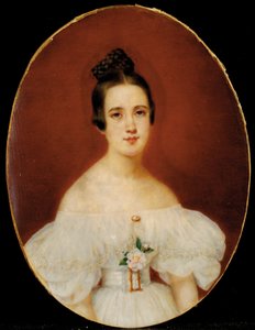 Porträt von Marie-Célestine De Gas, Mutter von Edgar Degas, ca. 1832-34 von French School