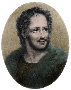 Porträt von Mathurin Régnier (1573-1613), französischer Satiriker - Gravur von French School