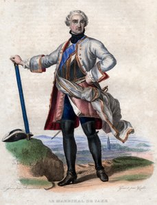 Porträt von Maurice de Saxe (1696-1750), deutscher Militär im französischen Dienst und Marschallgeneral von Frankreich von French School