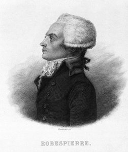 Porträt von Maximilien Robespierre (1758 - 1794) - in „Revolution française“ von Thiers. 19. Jahrhundert