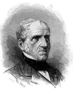 Porträt von Michel Charles (1793-1880), französischer Mathematiker. Gravur in „Le Monde Illustré“ Nr. 1240 vom 1. Januar 1881 von French School