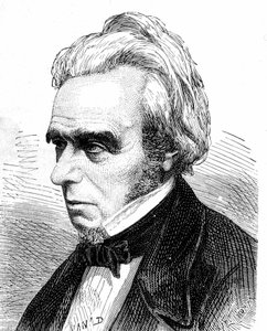 Porträt von Michel Faraday (1791 - 1867), britischer Physiker und Chemiker - im „Album der Wissenschaft; berühmte Wissenschaftler; Große Entdeckungen“ 1896. von French School