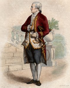 Porträt von Pierre Augustin Caron de Beaumarchais (1732-1799), französischer Uhrmacher, Erfinder, Musiker, Diplomat und Schriftsteller