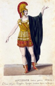 Porträt von Prosper Derivis (1808-1880) in der Rolle der Antigone in der lyrischen Tragödie „Olympia“ von Gaspare Spontini (1774 - 1851), italienischer Komponist