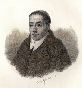 Porträt des Heiligen Bernhard von Menthon (923-1009), Erzdiakon von Aosta und Gründer der Hospize des Heiligen Bernhard. in „Portraits des hommes utiles“