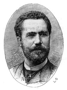 Porträt von Sebastian Julian Gayarre Garjon (1844-1890), spanischer Tenor. Gravur in „Le Monde Illustré“, 20. März von French School