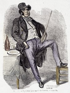 Porträt von Vautrin (Figur inspiriert von Vidocq) - in „Glanz und Elend der Kurtisanen“ von Balzac von French School