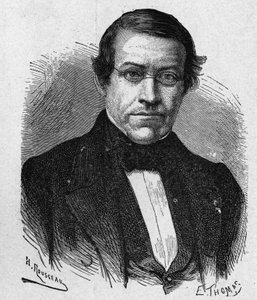 Porträt von Wheatstone (1802 - 1875), Erfinder im Bereich der Telegrafie - im „Album der Wissenschaft; berühmte Wissenschaftler; Große Entdeckungen“ 1896. von French School