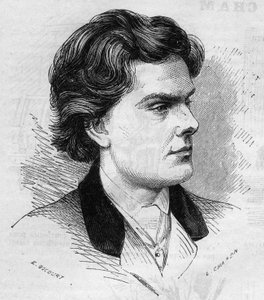 Porträt von Wilhelmy, Geiger, 21 Jahre alt im Jahr 1867. Gravur in „Le Monde Illustré“ Nr. 516 vom 2. März von French School
