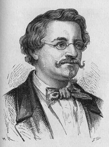 Porträt von Wilhelm Hofmann, Chemiker - in „Album der Wissenschaft; berühmte Wissenschaftler; Große Entdeckungen“ 1896 von French School