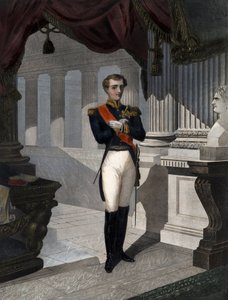 Porträt des Königs von Rom Napoleon II., Herzog von Reichstadt (1811-1832) Sohn von Kaiser Napoleon I. (1769-1821) - Gravur von Pernel