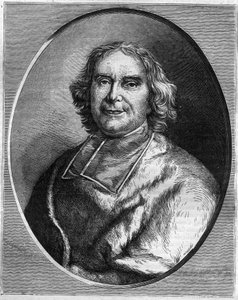 Porträt des Kardinals André Hercule de Fleury (1653-1743), Kardinal, Premierminister von Ludwig XV. Gravur in „Histoire des Papes-Rois-Queen and Empereurs à travers les siècles“ von Maurice Lachatre