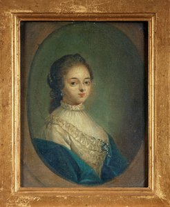 Porträt der Schriftstellerin Madeleine de Scudery von French School