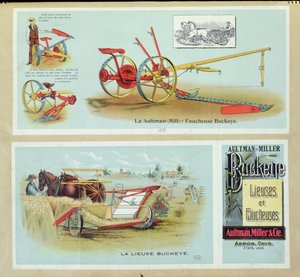 Plakatwerbung für Aultman-Miller Buckeye Binder und Reaper, Ende 19. Jahrhundert