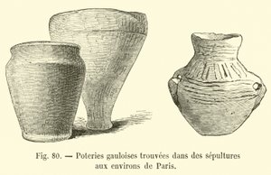 Gallische Töpferwaren, in Gräbern in der Umgebung von Paris gefunden