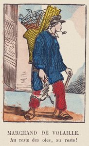 Geflügelhändler. Zu den restlichen Gänsen, zu den restlichen!, um 1819