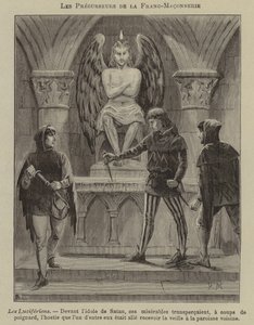 Vorläufer der Freimaurerei: die Luciferianer (Gravur)