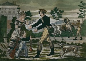Vorbereitung auf die Jagd, Platte 1, frühes 19. Jahrhundert von French School