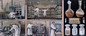 Vorbereitung von Seren zur Bekämpfung der Tuberkulose, aus Les Animaux, ca. 1900 von French School