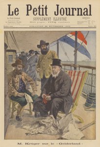 Präsident Kruger von Transvaal segelt ins Exil an Bord des niederländischen Schiffes Gelderland von French School