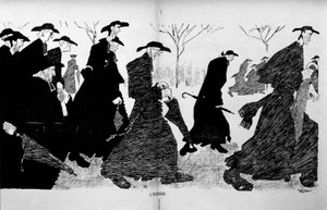 Priester in Säulen fliehen (Trennung von Kirche und Staat) - in "The Witness" vom 29/12/1906