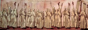 Prozession der Weißen Büßer oder Heinrich III von French School