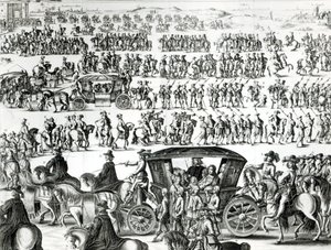 Prozession des Einzugs des jungen Königs Ludwig XIV. als Kind in die Stadt Paris am 18. August 1649 (Detail)