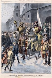 Proklamation der Zukunft von Edward VII., König von England (1841-1910) am Tag des Todes von Königin Victoria am 22. Januar