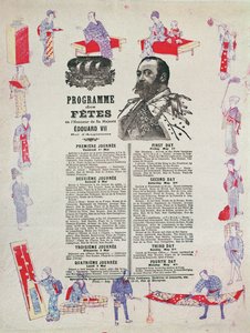 Programm der Veranstaltungen und Festlichkeiten für den Besuch von König Edward VII. (1841-1910) in Paris, 1.-4. Mai 1903 von French School