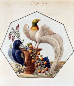 Projekt für den Tisch der Vögel in Porzellan von Alexandre Brongniart (1770-1847). 1810 Sèvres, Archive der Manufacture de Sèvres