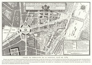 Vorschläge für einen öffentlichen Platz zu Ehren von Ludwig XVI. von Frankreich, Paris, 1784 von French School