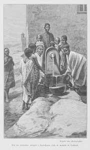 Öffentlicher Brunnen im Senegal, Illustration aus "Le Senegal..." von Louis Leon Faidherbe, 1889