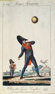 Schüler des Lycee Napoleon, aus Troupes Francaises, ca. 1805 von French School