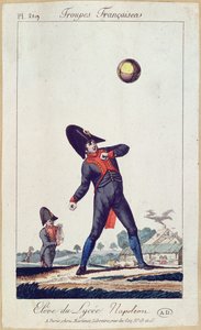 Schüler des Lycee Napoleon beim Ballspielen, ca. 1805 von French School
